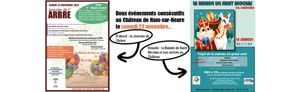 Commune de Ham-sur-Heure-Nalinnes | Samedi 23 novembre : Journée de l'Arbre & Balade Saint Nicolas