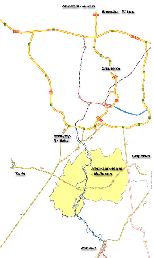 Ham-sur-Heure-Nalinnes - Plan